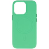 Onasi usnjen silikonski ovitek magsafe za iphone 14 pro max - mint Cene