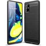  Gumijasti / gel etui Carbon za Samsung Galaxy A71 - črni