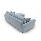 Cosmopolitan Design Svijetlo plava baršunasti sklopiva/s prostorom za odlaganje kutna garnitura Kyoto – | shoptok.hr