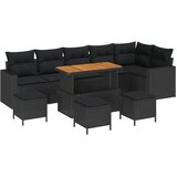  Sjedeća garnitura za vrt 12 kom. 8-Broj sjedala Crna poliratan 292,5 x 157 x 85 cm | Shoptok.si