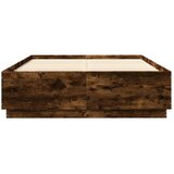  Okvir za krevet s LED svjetlima boja hrasta 120 x 200 cm drveni | Eponuda.com