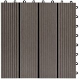  Pločice za decking 22 pcs Tamno smeđa 30 x 30 cm | shoptok.hr
