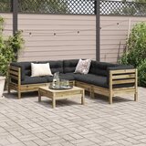  6-dijelni set vrtnih sofa od impregnirane borovine s jastucima | shoptok.hr