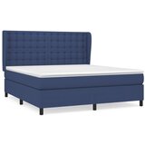  The Living Store Box spring postelja z vzmetnico modra 160x200 cm blago - Box Spring Postelja, (21501353) | Shoptok.si