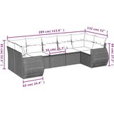  7-dijelni set vrtnih sofa svjetlosivi od poliratana | shoptok.hr