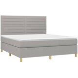  Krevet s oprugama i madracem svjetlosivi 180x200 cm od tkanine | shoptok.hr