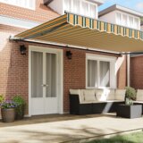 vidaXL Automatska uvlačiva tenda zeleni i žuti 500x300 cm, Tenda zamjenskog platna za okvir 5x3 m zeleni i žuti | shoptok.hr