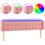  LED uzglavlje ružičasto 203x16x78/88 cm baršunasto | shoptok.hr