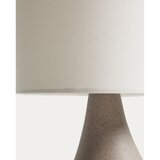 Kave Home Bela/svetlo siva namizna svetilka s tekstilnim senčilom (višina 77 cm) Viona – | Shoptok.si