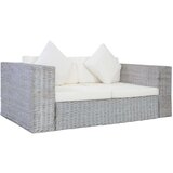 vidaXL 2-dijelni set sofa od prirodnog ratana s jastucima sivi | shoptok.hr