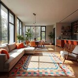 Flair Rugs Tepih od mješavine vune 140x200 cm Checkered Border – | shoptok.hr