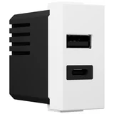 Utičnica podžbukna 1M 2XUSB (A+C) BIJELI - 412360