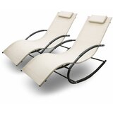 Shumee Set vrtnih ležalnikov, 2 kosa, bež gugalnice za teraso, (21214766) | Shoptok.si