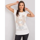 ex moda T-shirt EM-TS-ES-21-533.16-ecru | Shoptok.si