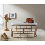 MID.YOU KLOP, tekstil bela, zlate barve | Shoptok.si