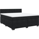 Maison Chic Box spring postelja - Vzmetna postelja z vzmetnico črna 180x200 cm žamet SL24629, (21879527) | Shoptok.si