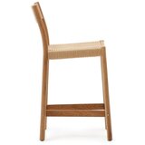 Kave Home Barska stolica od punog hrasta u prirodnoj boji (visine sjedala 65 cm) Yalia – | shoptok.hr