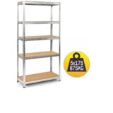 SITONIA Polica Metal medijapan 180×90×30cm, 5x175kg