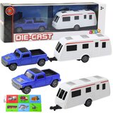  Set metalnog automobila s kamper prikolicom plave boje | shoptok.hr