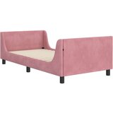  Otroški posteljni okvir z vznožjem Roza 90 x 200 cm Žamet, (5000104680) | Shoptok.si