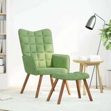  Stolica za opuštanje s osloncem za noge svjetlozelena baršun | shoptok.hr