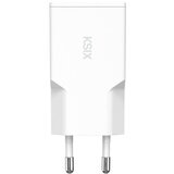 Ksix GaN ultratanki 20W zidni punjač, PD + PPS, USB-C + USB-A, bijeli | shoptok.hr