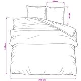  Set posteljine za poplun sivi 260 x 240 cm pamučni | shoptok.hr