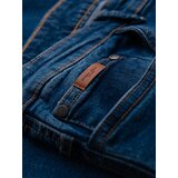 Ombre Men's denim joggers with asymmetrical stitching - blue | Shoptok.si