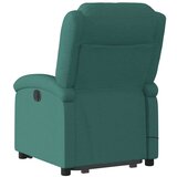 vidaXL Električni masažni naslonjač na podizanje tkanina tamnozeleni | shoptok.hr