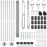 vidaXL Set stebrov za ograje Set 2 Pocinkano jeklo 10 x 1,5 m Vzdržljivo | Shoptok.si