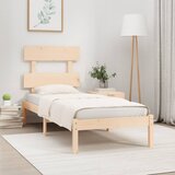Maison Chic Posteljni okvir - Enojna postelja - Postelja za odrasle iz trdnega lesa 90x200 cm, (21692510) | Shoptok.si