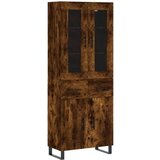  Visoka komoda dimljeni hrast 69 5x34x180 cm konstruiranog drva | shoptok.hr