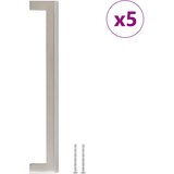  Ručke za ormarić 5 kom srebrne 192 mm od nehrđajućeg čelika | shoptok.hr