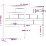  Posteljno vzglavje belo 141x4x100 cm trdna borovina, (20648347) | Shoptok.si