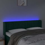  LED uzglavlje tamnozeleno 147x16x78/88 cm baršunasto | shoptok.hr