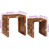 vidaXL Konec mize večbarvno trden predelan les | Shoptok.si