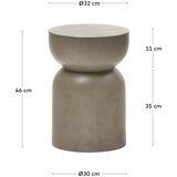 Kave Home Okrugli vrtni stol ø 32 cm Garbet – | shoptok.hr