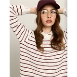 Sinsay Prugasti pulover s ažurnim pletivom | shoptok.hr