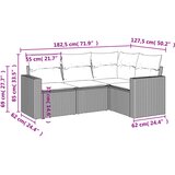  4-dijelni set vrtnih sofa s jastucima bež od poliratana | shoptok.hr