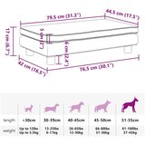  Krevet za pse s produžetkom smeđi 100 x 50 x 30 cm baršunasti | shoptok.hr