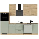 Flex-Well Kuhinjski Blok Z Aparati Cara, Zelena, Barva Hrasta | Shoptok.si