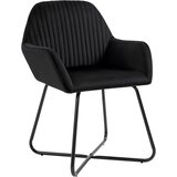 Furnova Jedilni stoli 4 kosi črn žamet, (21929583) | Shoptok.si