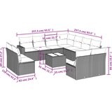  12-dijelni set vrtnih sofa od poliratana s jastucima crni | shoptok.hr