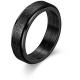 INF Protistresni prstan iz nerjavečega jekla preproste oblike Black, (21238038) Cene