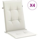  Jastuci za stolice 4 kom prošarano krem 120x50x4 cm tkanina | shoptok.hr
