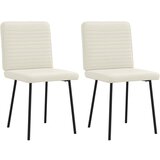 Maison Chic Jedilni stoli - Vzorci stoli 2 kosa krem žamet A321, (22031661) | Shoptok.si