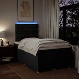  Krevet s oprugama i madracem crni 120 x 200cm od tkanine | shoptok.hr
