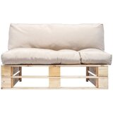  Vrtna sofa od paleta od borovine s jastucima boje pijeska | Eponuda.com