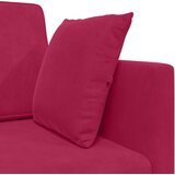  Podni kauč na razvlačenje Vinska crvena 213 x 70 x 77 cm Baršun | shoptok.hr