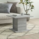  Stolić za kavu siva boja hrasta 55,5 x 55,5 x 40 cm drveni | shoptok.hr